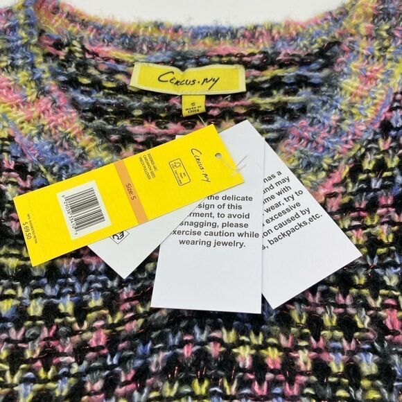NWT Circus NY Multicolored Rainbow Sweater S - Picture 11 of 12